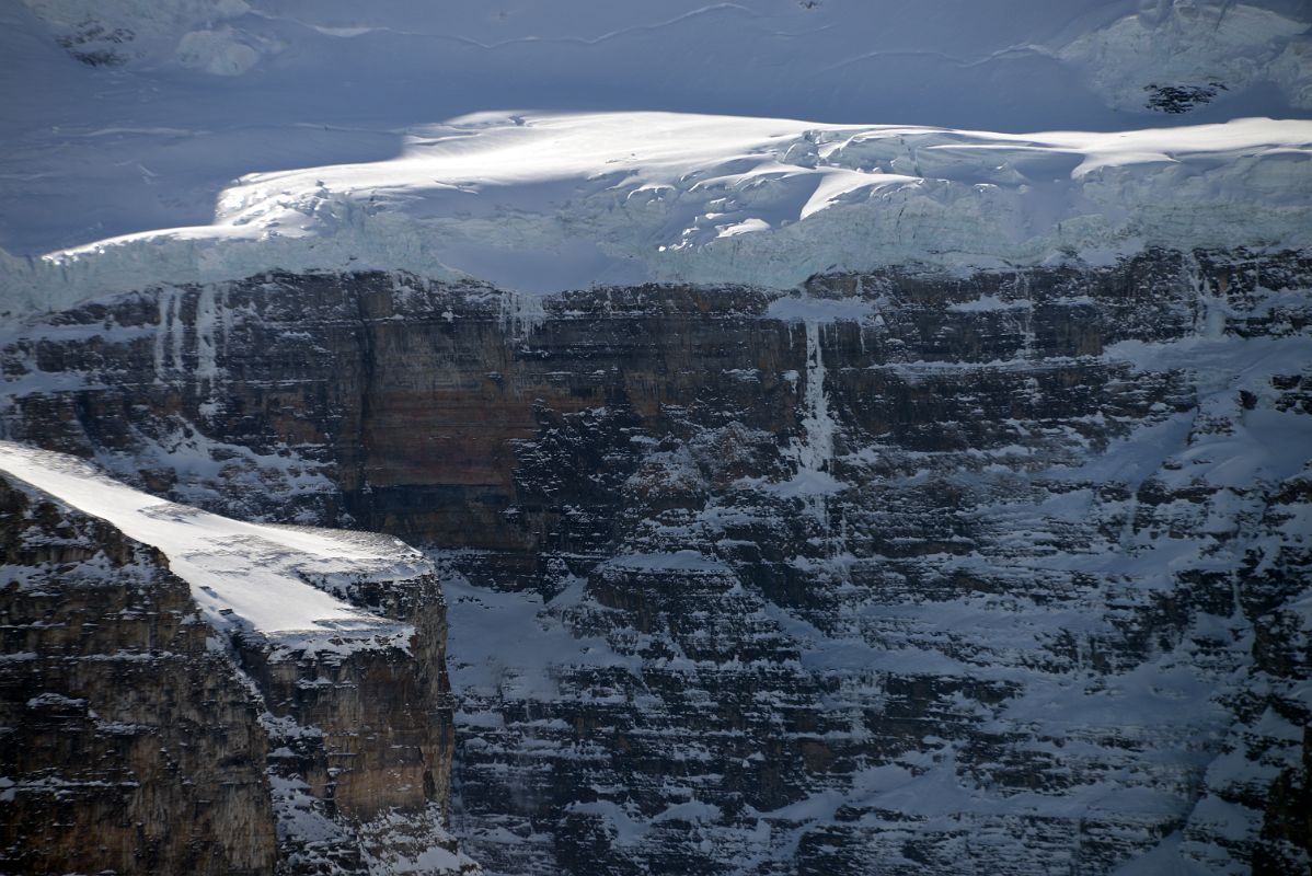 13B Mount Victoria Glacier And Steep Face Close Up From Lake Louise In Winter